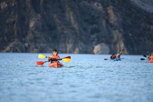 Kayak en uno de los diques de San Juan