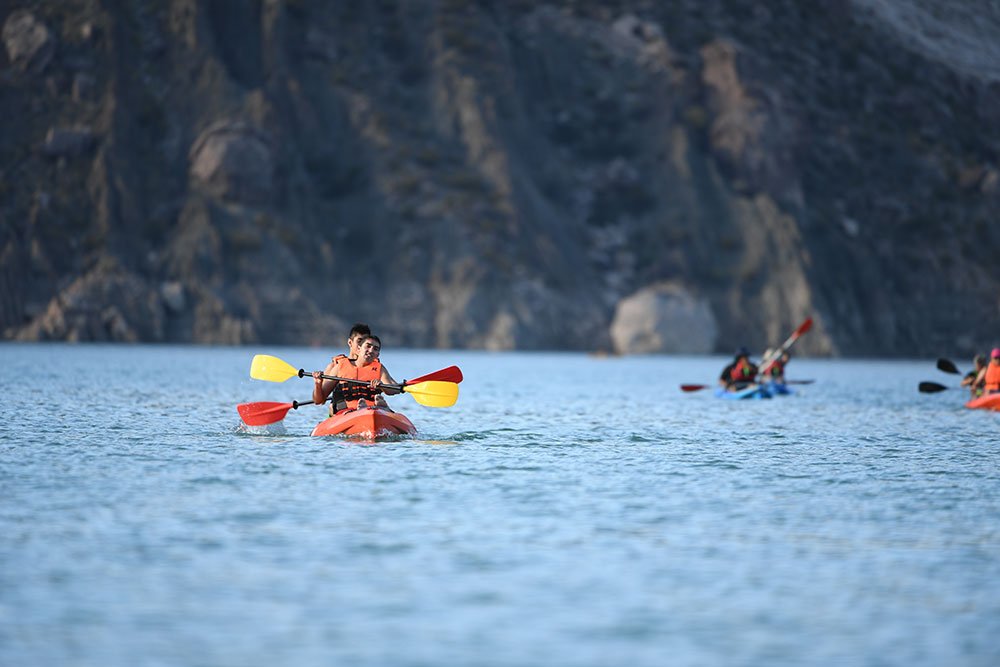 Kayak en uno de los diques de San Juan