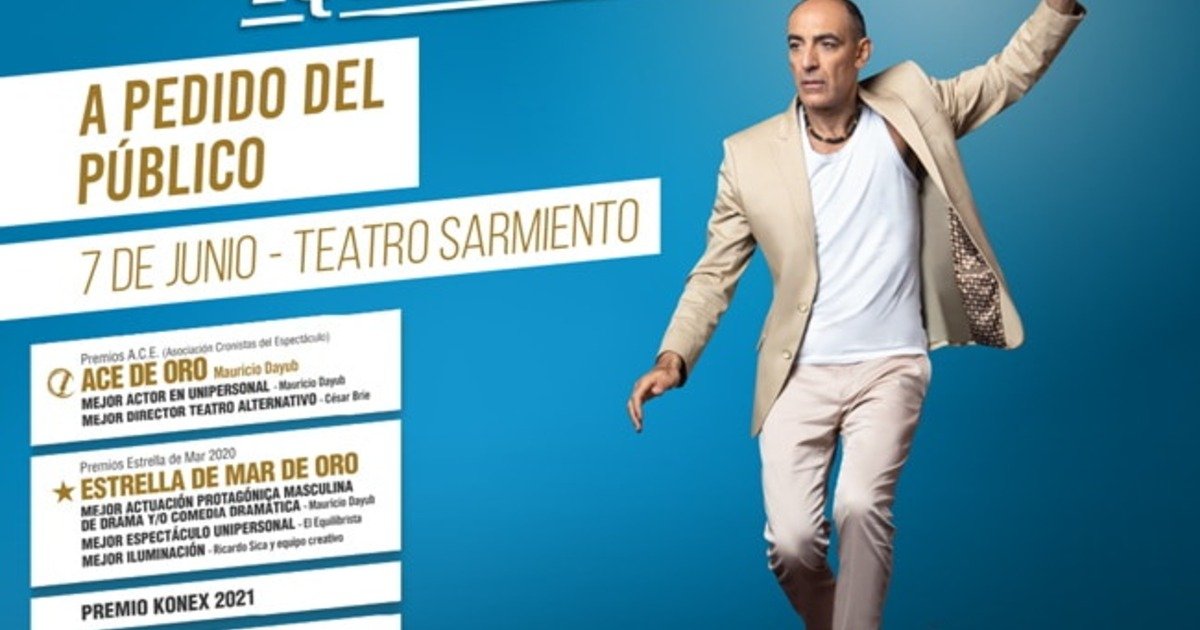 Mauricio Dayub en San Juan: El Equilibrista el 7 de junio