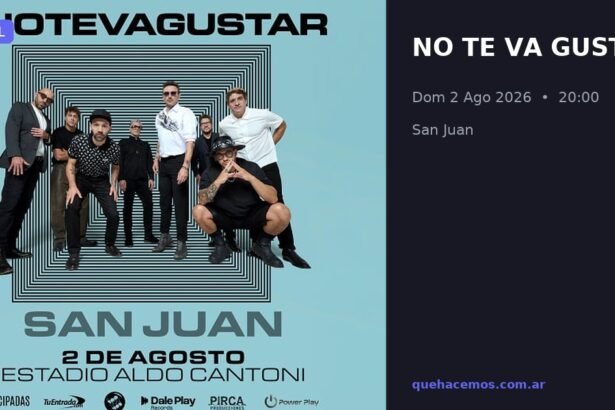 No Te Va Gustar vuelve a San Juan con show en el Aldo Cantoni