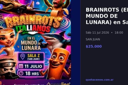 Brainrots en el Mundo de Lunara llega a Sala Z: plan familiar para el 11 de julio