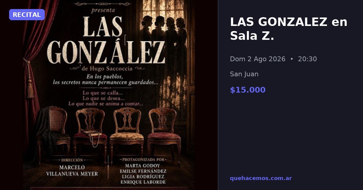 Las Gonzalez en Sala Z: recital con entrada desde $15.000