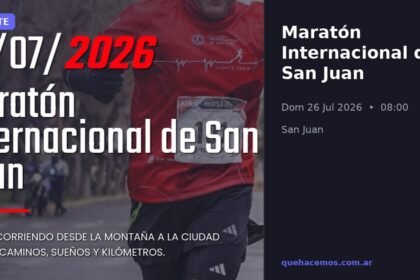 Maratón Internacional de San Juan: fecha y sede en Dique Punta Negra