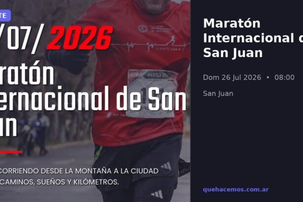 Maratón Internacional de San Juan: fecha y sede en Dique Punta Negra