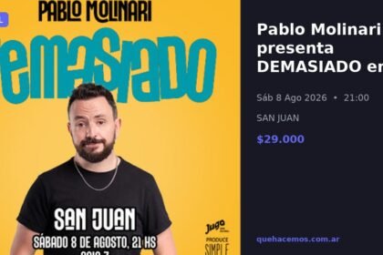 Pablo Molinari presenta Demasiado en Sala Z
