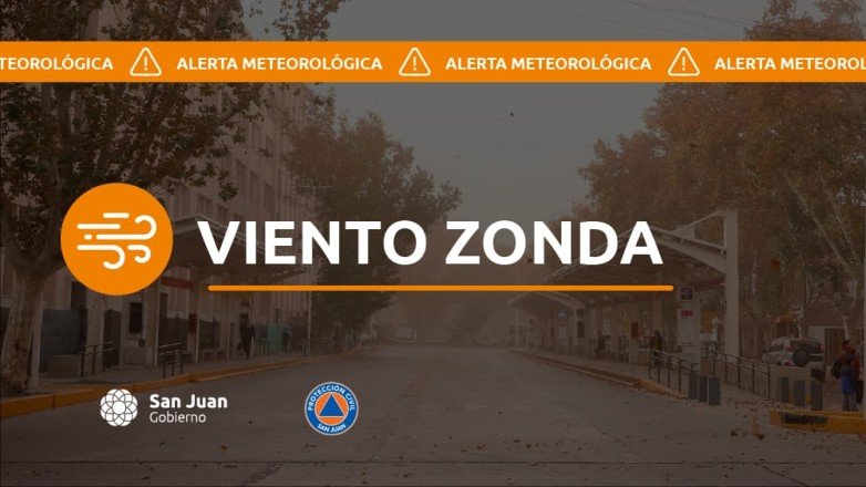 Alerta meteorológica en San Juan: Viento Zonda activo