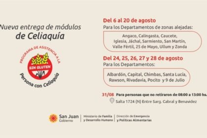 Personas con celiaquía reciben módulos alimentarios en San Juan
