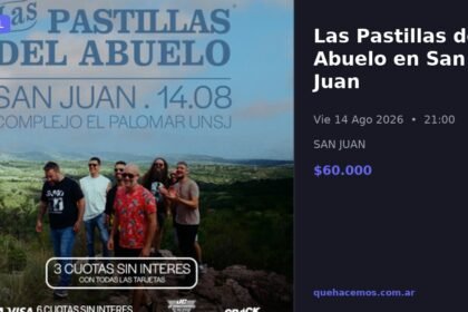 Las Pastillas del Abuelo se presentan en San Juan