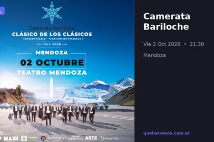 Camerata Bariloche en San Juan: fecha, horario y entradas