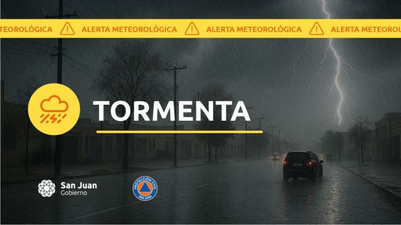 Alerta por nieve y viento sur en San Juan